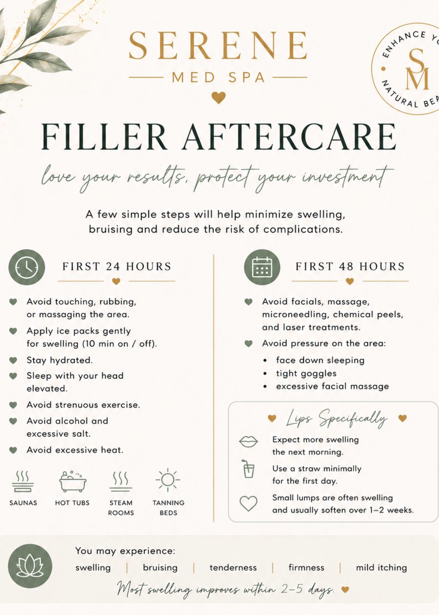 Dermal Filler aftercare instructions