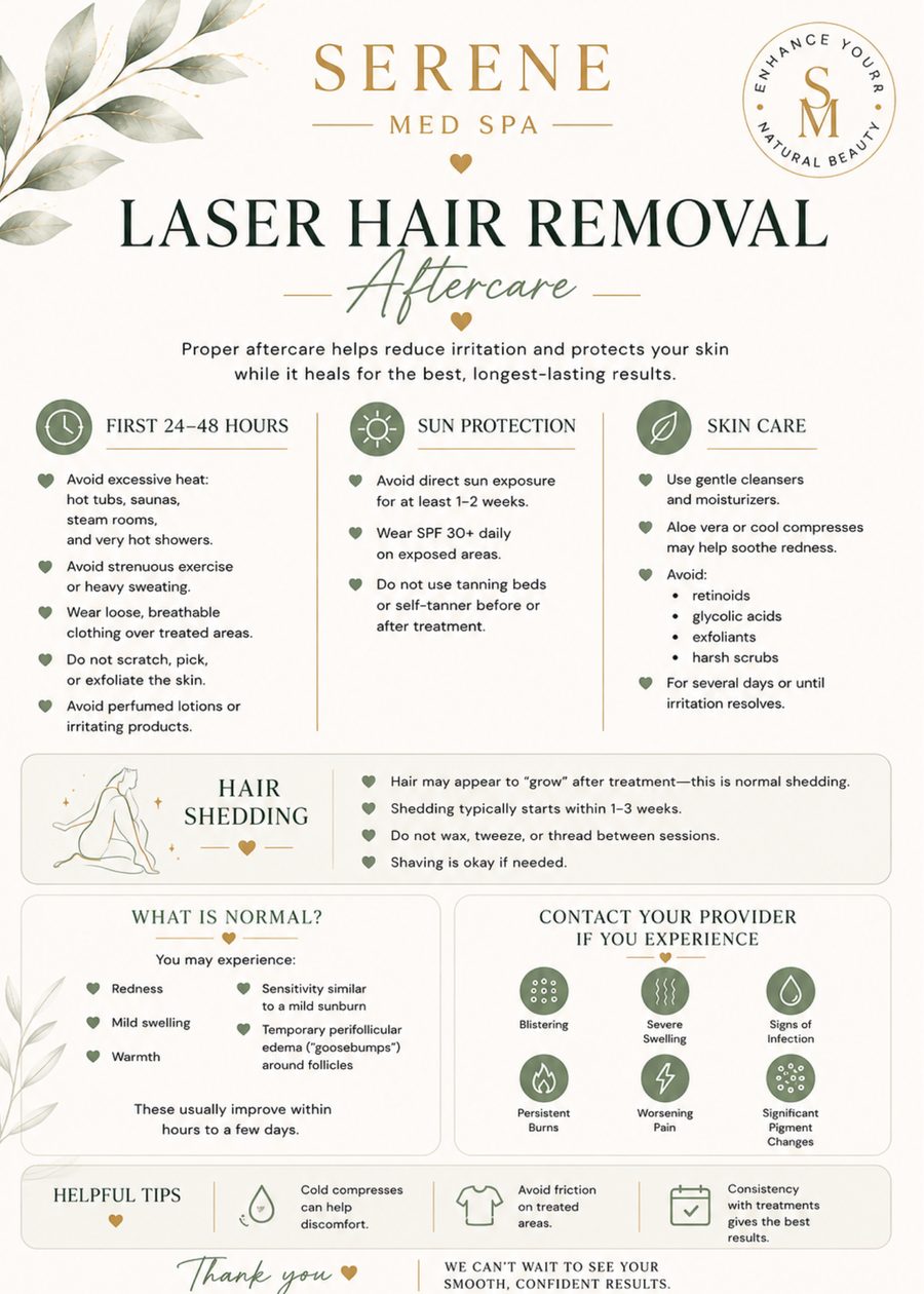 Laser Hair Removal aftercare instructions