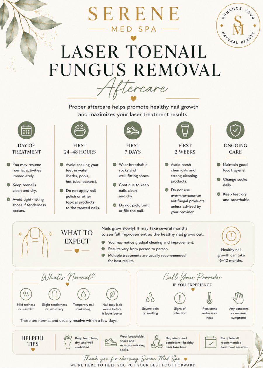 Laser Toenail Fungus Removal aftercare instructions