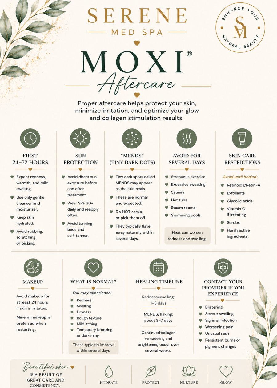 Sciton MOXI aftercare instructions