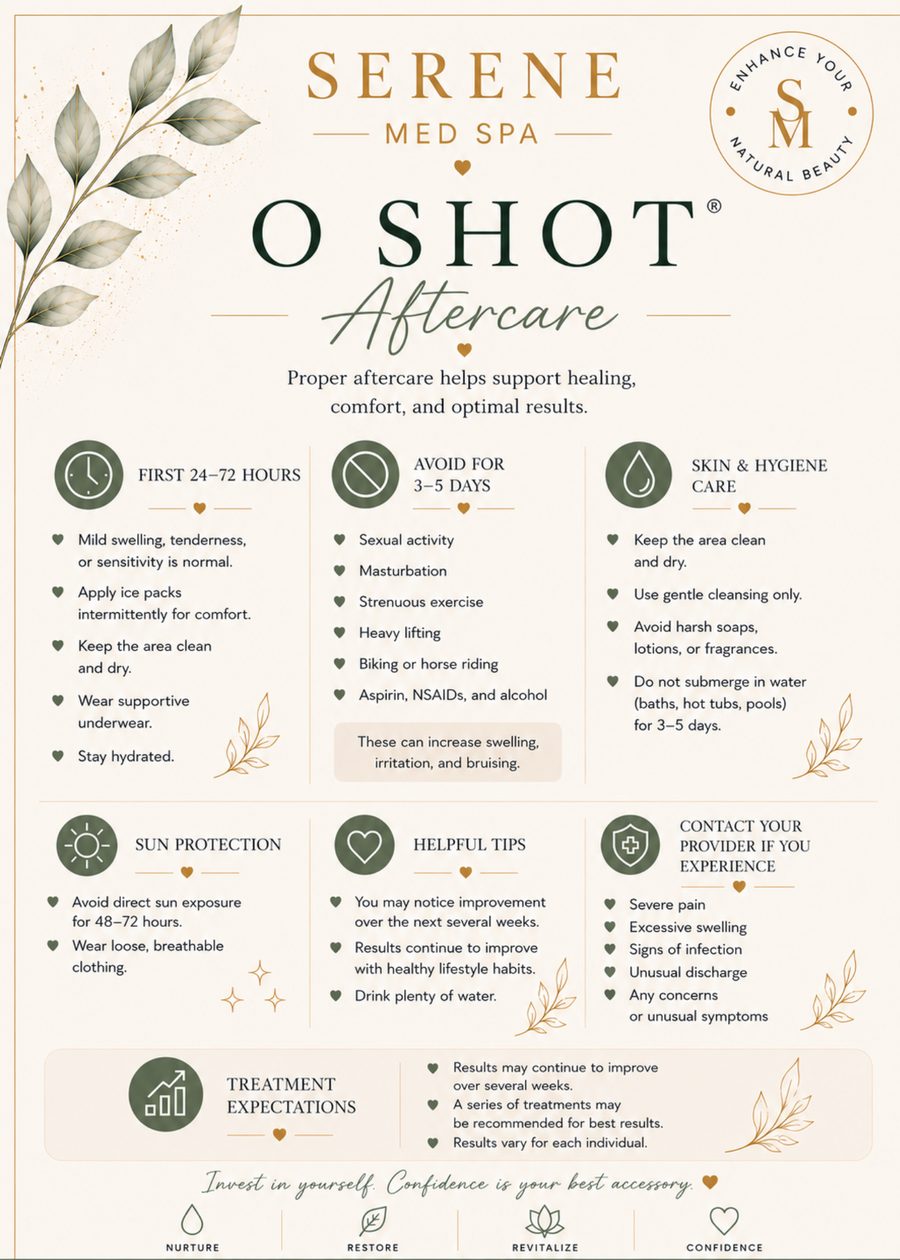 O-Shot aftercare instructions