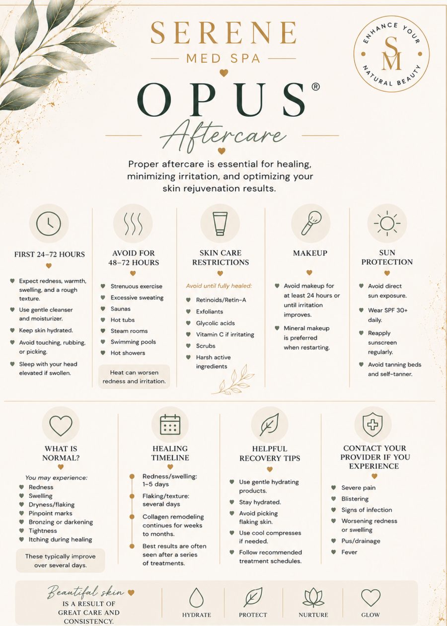 Opus Plasma aftercare instructions