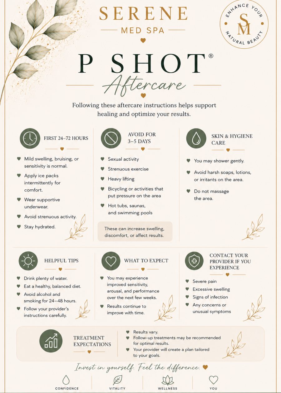 P-Shot aftercare instructions
