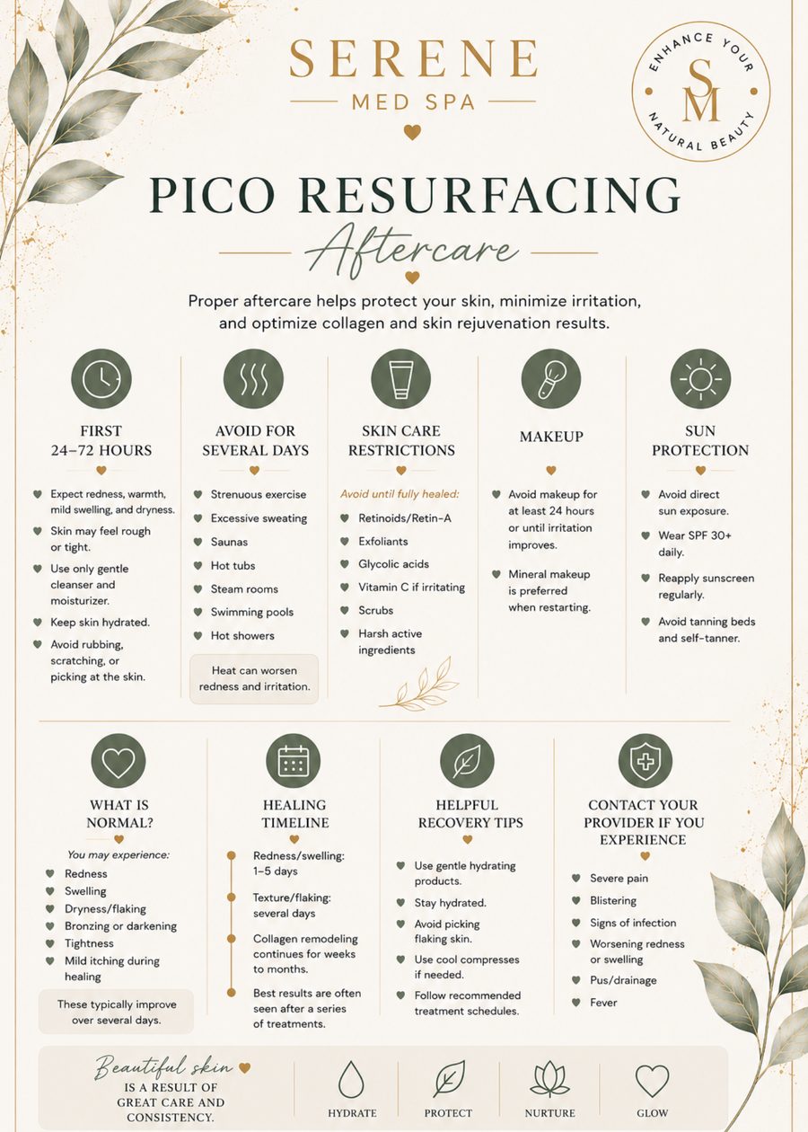PICO Fractional Resurfacing aftercare instructions