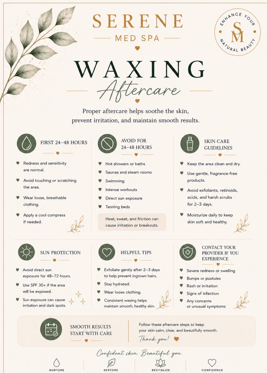 Waxing aftercare instructions